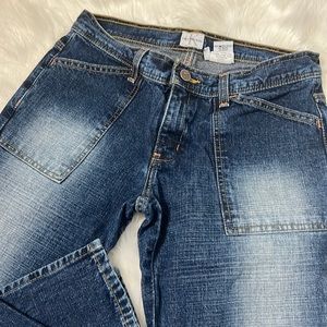 Calvin Klein vintage jeans skinny painter pant stone wash sz 7 low rise boot